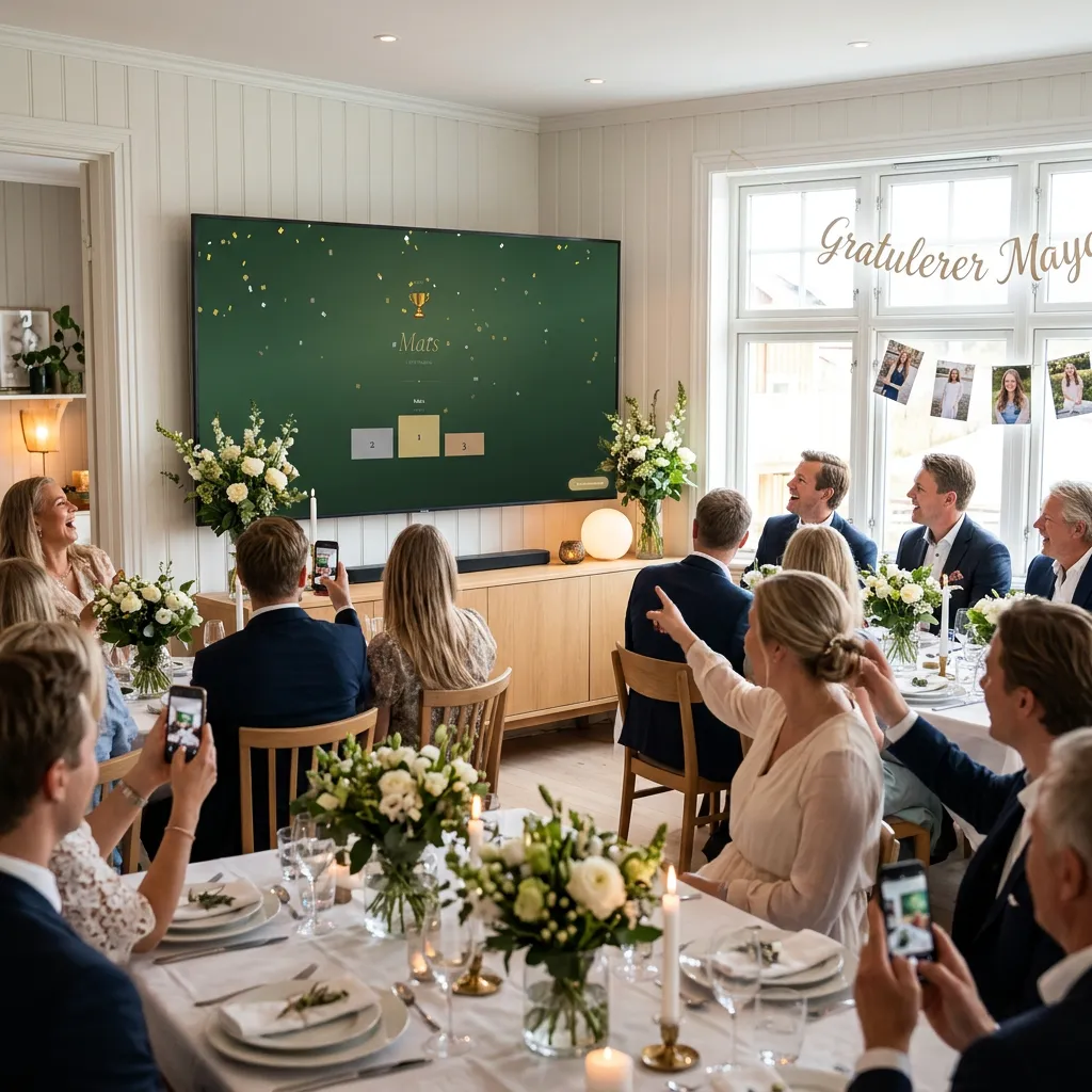 a live quiz where guests play from their phones